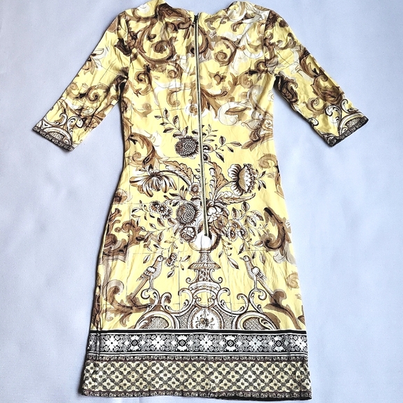 NWT$395 Alice + Olivia Delora Baroque Crew Neck Fitted Mini Dress Sz 4 (XS-S) - Picture 10 of 16